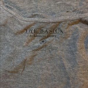 Lauren James basic grey waffle knit shirt